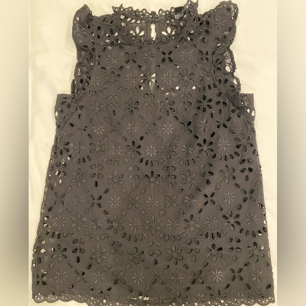J. Crew Eyelet Top with removable tank top underneath